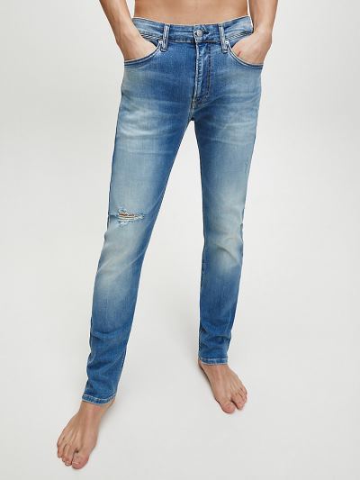 Calvin Klein Ruhák HU512034 | Calvin Klein Skinny Férfi Farmernadrág Világos Kék